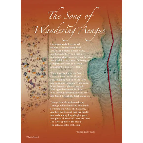 W.B Yeats The Song of Wandering Aengus | Printed Poem