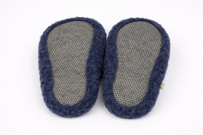 Yoko Wool Full Slippers | Dark Blue Wool