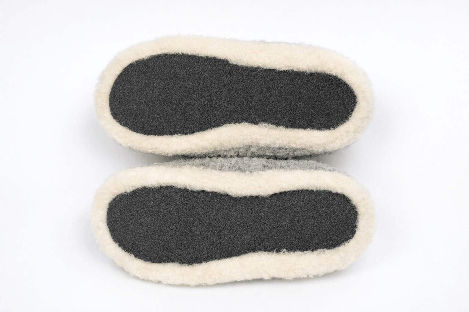 Yoko Wool Full Slippers | Light Grey Wool