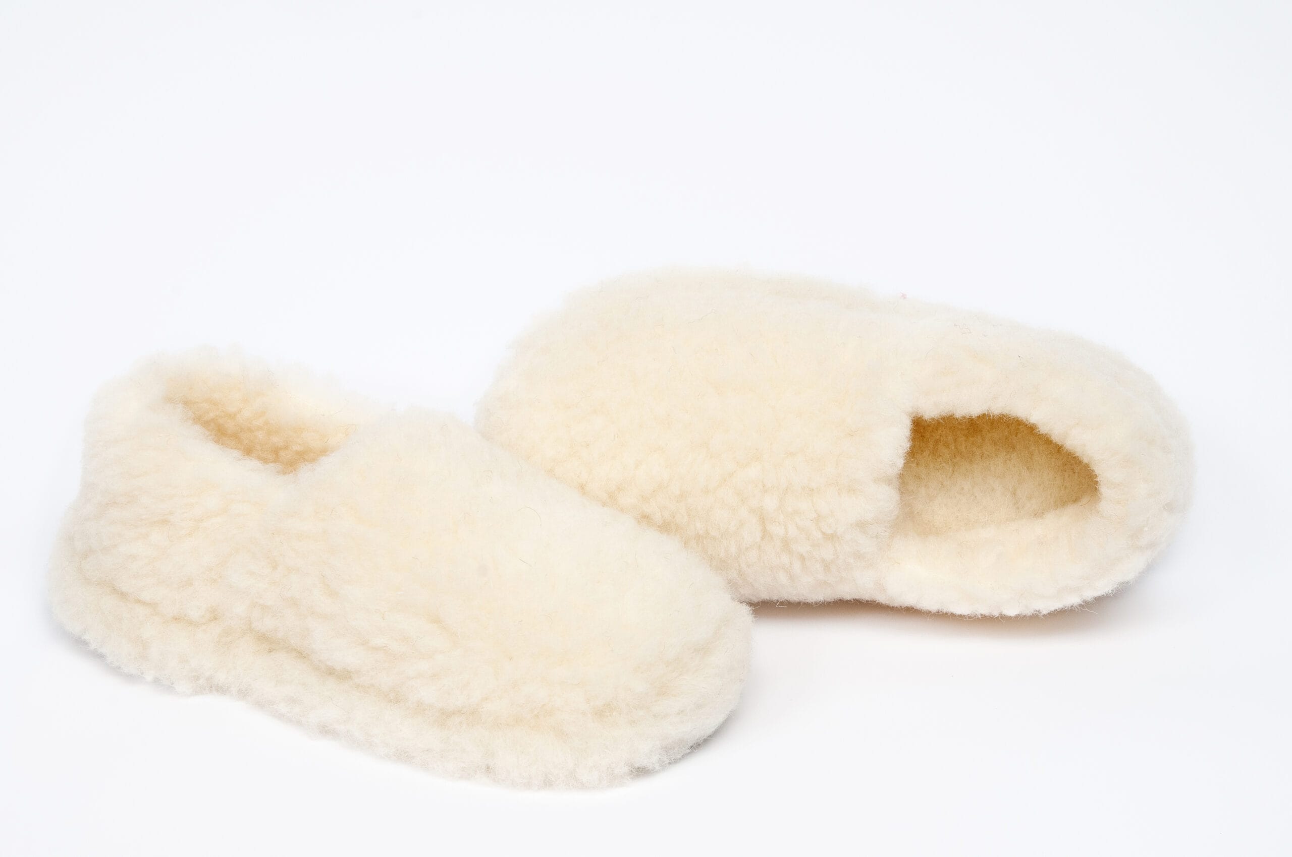Yoko Wool Full Slippers | Natural Wool